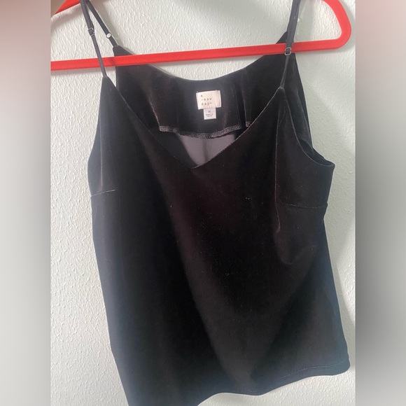 a new day Tops - a new day Black Velvet V-Neck Cami with Adjustable Straps